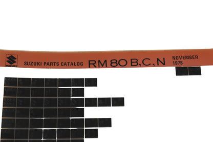 OEM Suzuki RM80BCN RM80 B,C,N Parts Catalogue Microfiche Rev: 11/1978