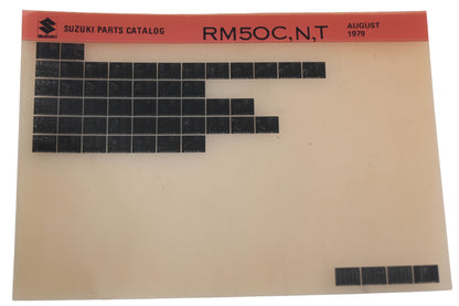 OEM Suzuki RM50CNT RM50 C,N,T Parts Catalogue Microfiche Rev:8/1979