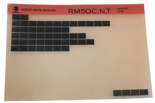 OEM Suzuki RM50CNT RM50 C,N,T Parts Catalogue Microfiche Rev:8/1979