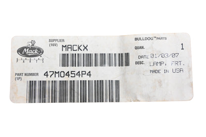 Mack 47MO454P4 Grote Amber Signal Light NOS