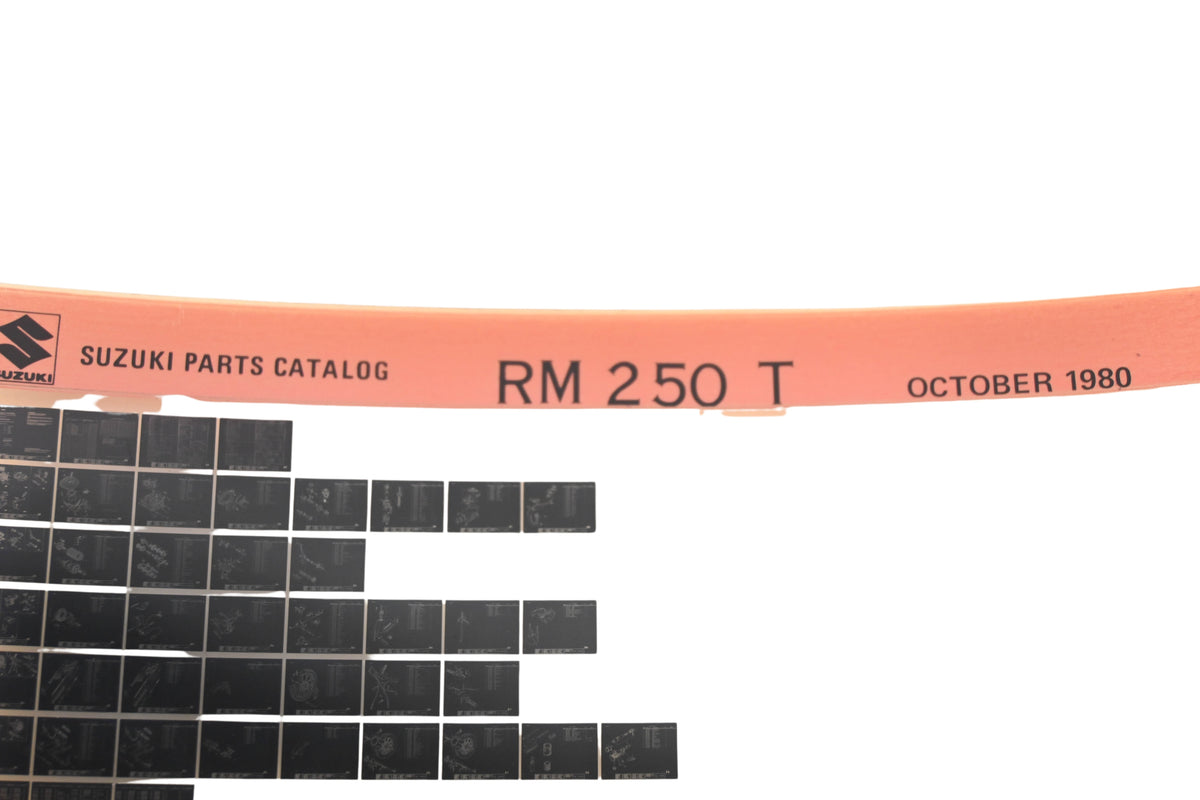 OEM Suzuki RM250T RM250 T Parts Catalogue Rev: 10/1980