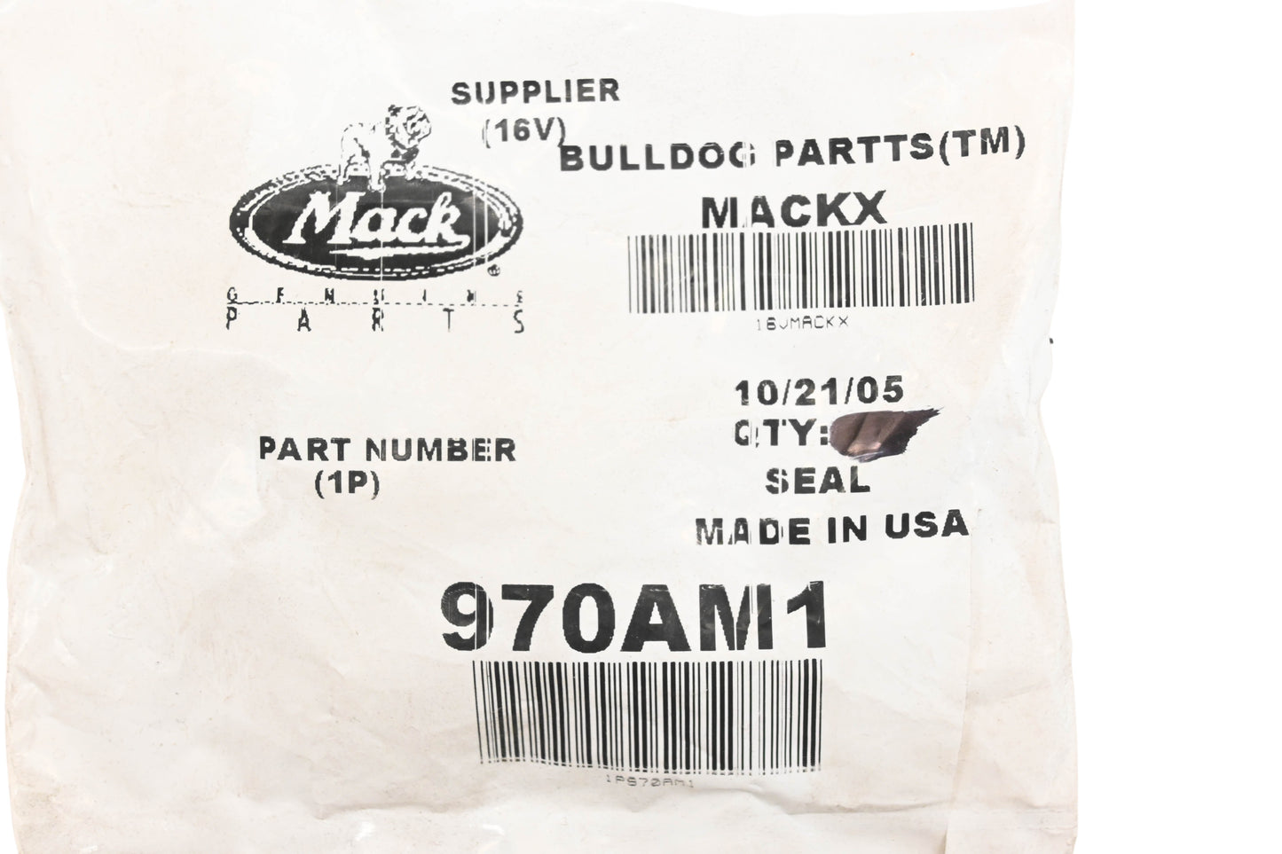 Mack 970AM1, 25108497 Cable Seal NOS