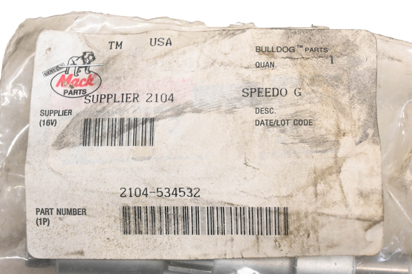 Mack 2104-534532, 2104534532 Speedometer Gear NOS