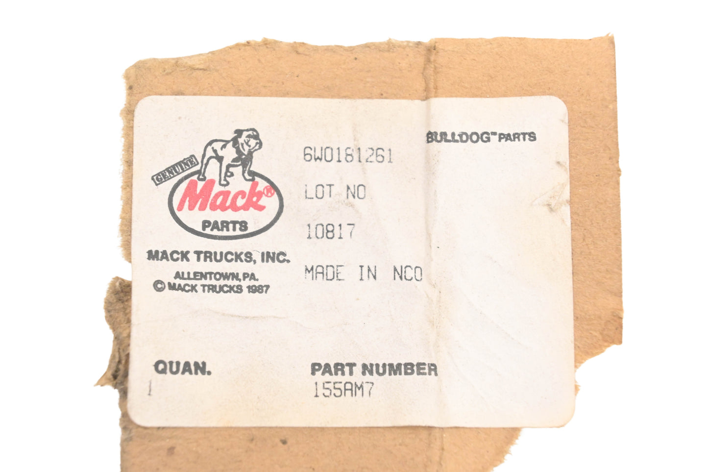 Mack 155AM7 Metric Hexagon Jam Nut NOS