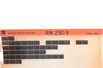 Mack RM250X RM250 X Parts Catalogue Microfiche Rev: 4/1981 NOS