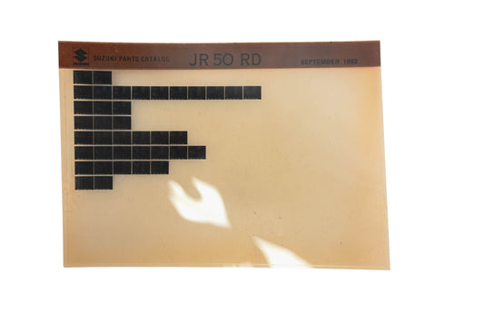 New OEM Suzuki JR50RD JR50 RD Parts Catalogue Microfiche Rev: 9/1982 NOS