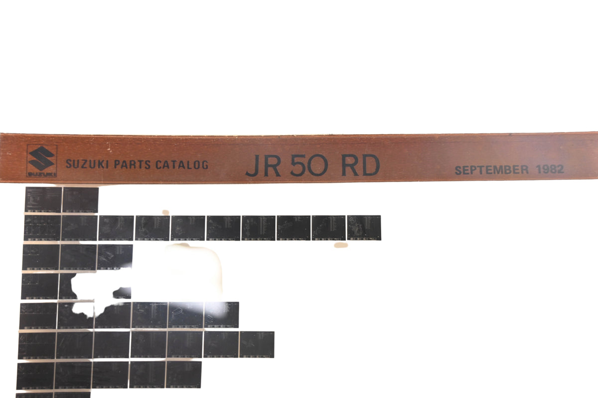 New OEM Suzuki JR50RD JR50 RD Parts Catalogue Microfiche Rev: 9/1982 NOS