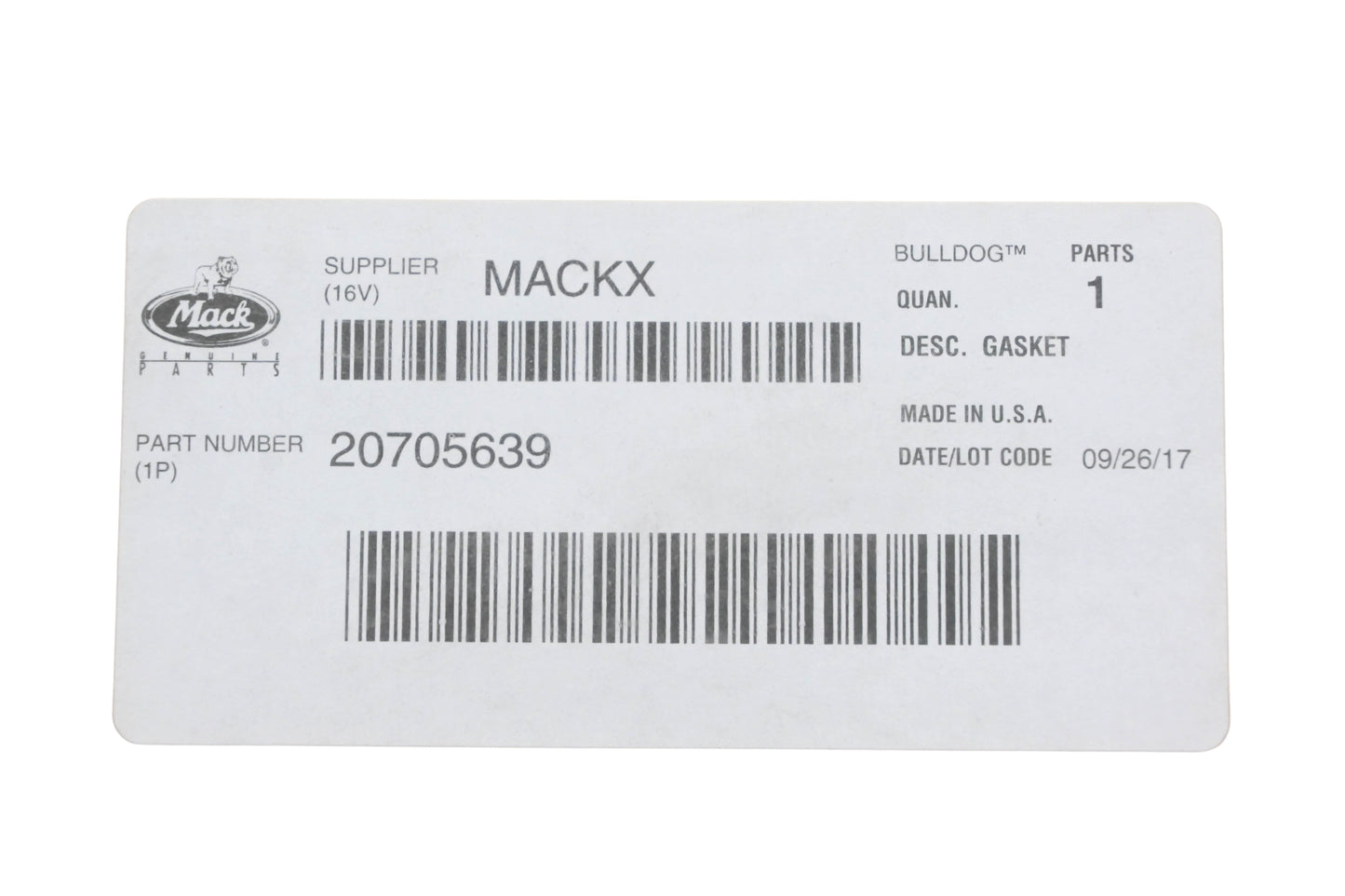 Mack 20705639 Pan Gasket NOS