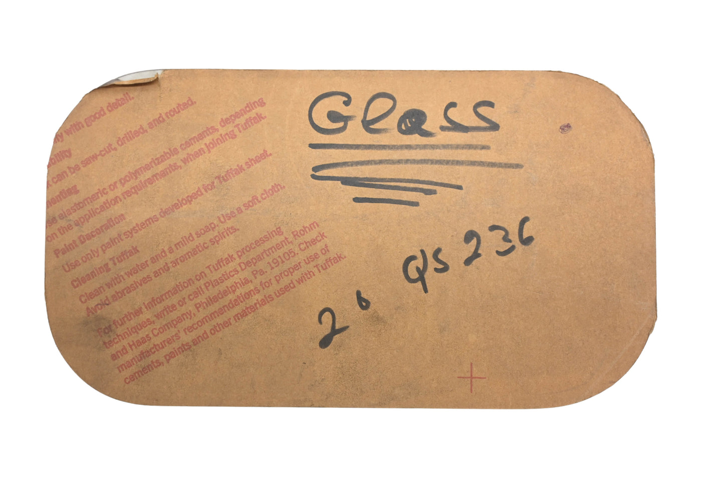 Mack 20QS236 Plexiglass Replacement Window NOS