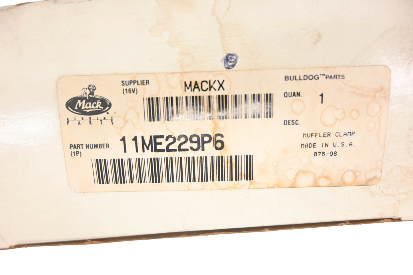 Mack 11ME229P6 Torctite 5" Clamp Kit NOS