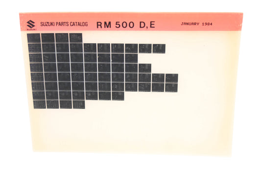 New OEM Suzuki RM500DE RM500 D,E Parts Catalogue Microfiche Rev: 1/1984 NOS