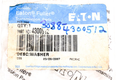 Eaton 4300512, 3088-4300512 Washer NOS