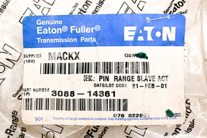 Mack 3088-14361 Eaton Fuller Range Slave Act Pin NOS