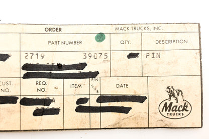 Mack 2719-39075 Pin NOS