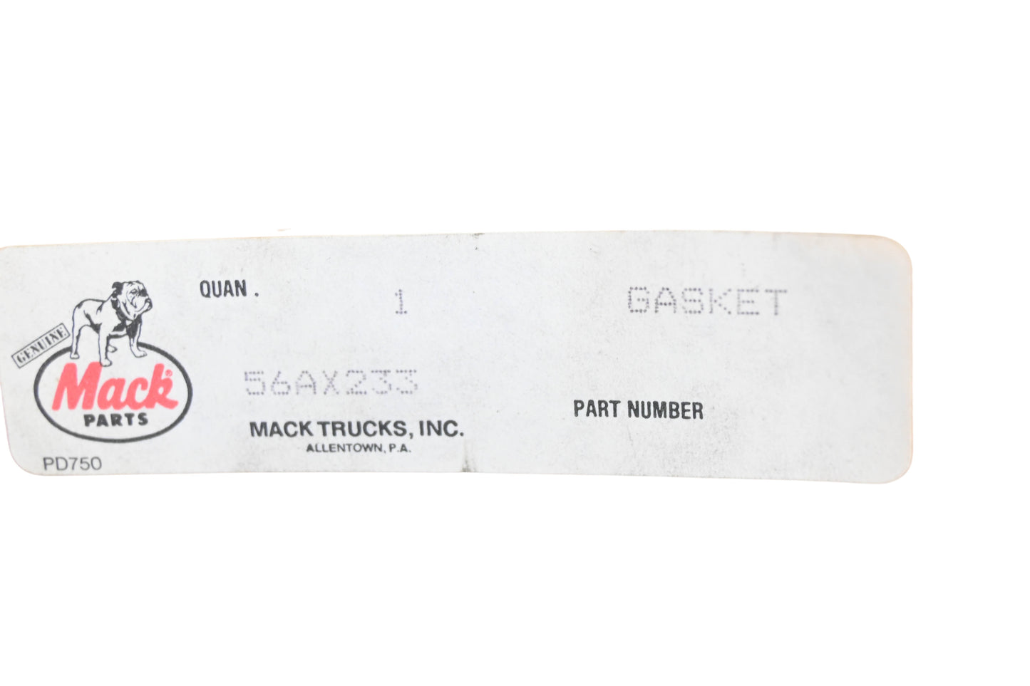 Mack 56AX233 Gasket NOS