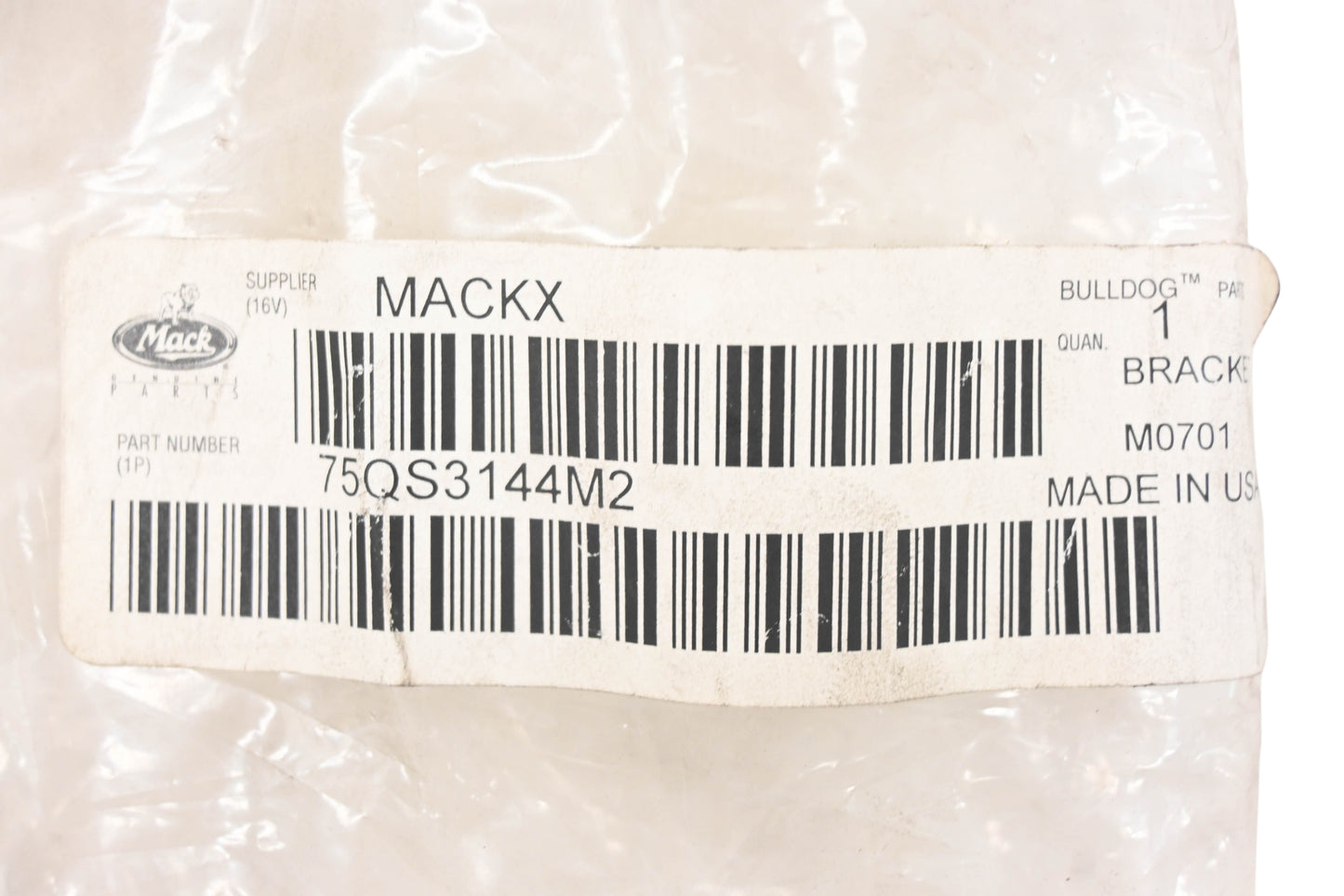 Mack 75QS3144M2 Lower Mirror Bracket NOS
