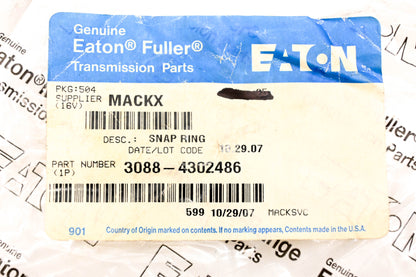 Mack 3088-4302486 Eaton Fuller Snap Ring NOS