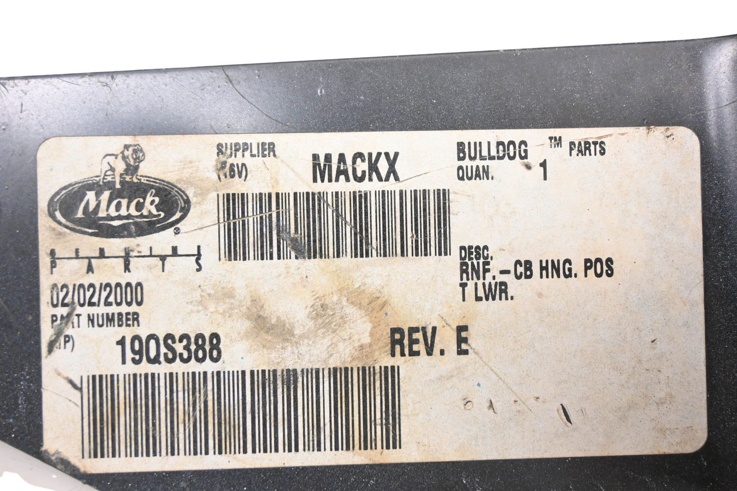 Mack 19QS388 Bracket NOS