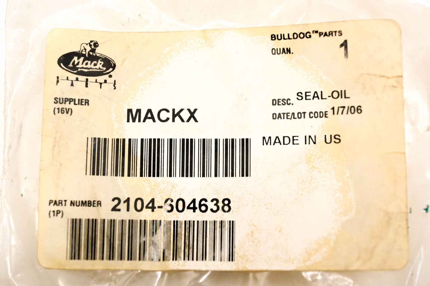 Mack 2104-604638 Oil Seal NOS