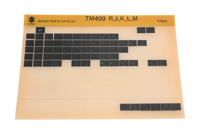 OEM Suzuki TM400RJKLM TM400 R,J,K,L,M Parts Catalog Microfiche Final Edition