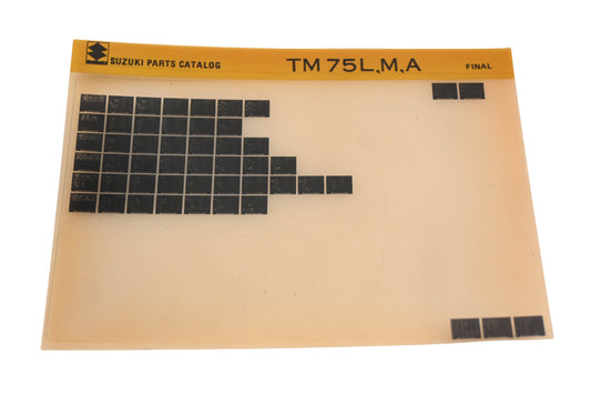 OEM Suzuki TM75LMA TM75L, M, A Parts Catalog Microfiche Final Edition