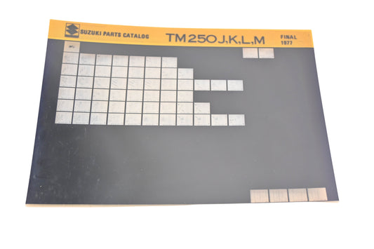 OEM Suzuki TM250JKLM TM250J,K,L,M Parts Catalog Microfiche 1977 Final Edition