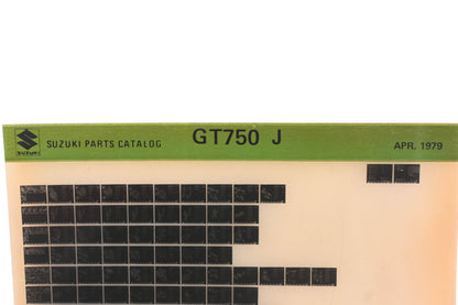 OEM Suzuki GT750J GT750J Parts Catalog Microfiche Rev:4/1979