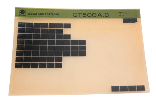 OEM Suzuki GT500AB GT500A,B Parts Catalog Microfiche Rev:4/1979