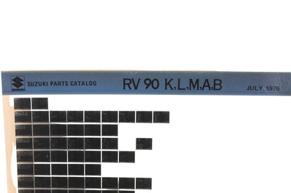 OEM Suzuki RV90KLMAB RV90 K,L,M,A,B Parts Catalog Microfiche Rev:7/1976