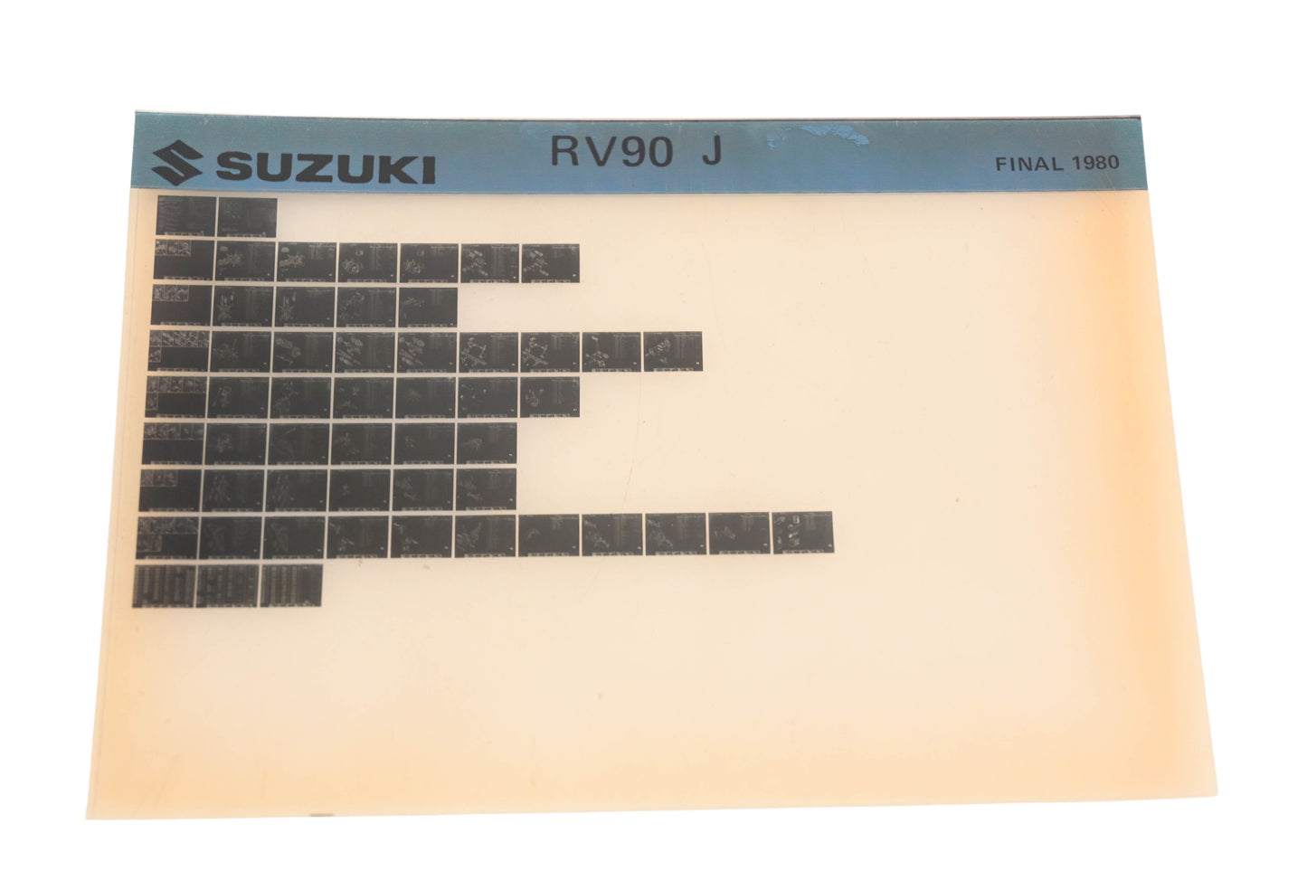 OEM Suzuki RV90J RV90J Parts Catalog Microfiche 1980 Final Edition