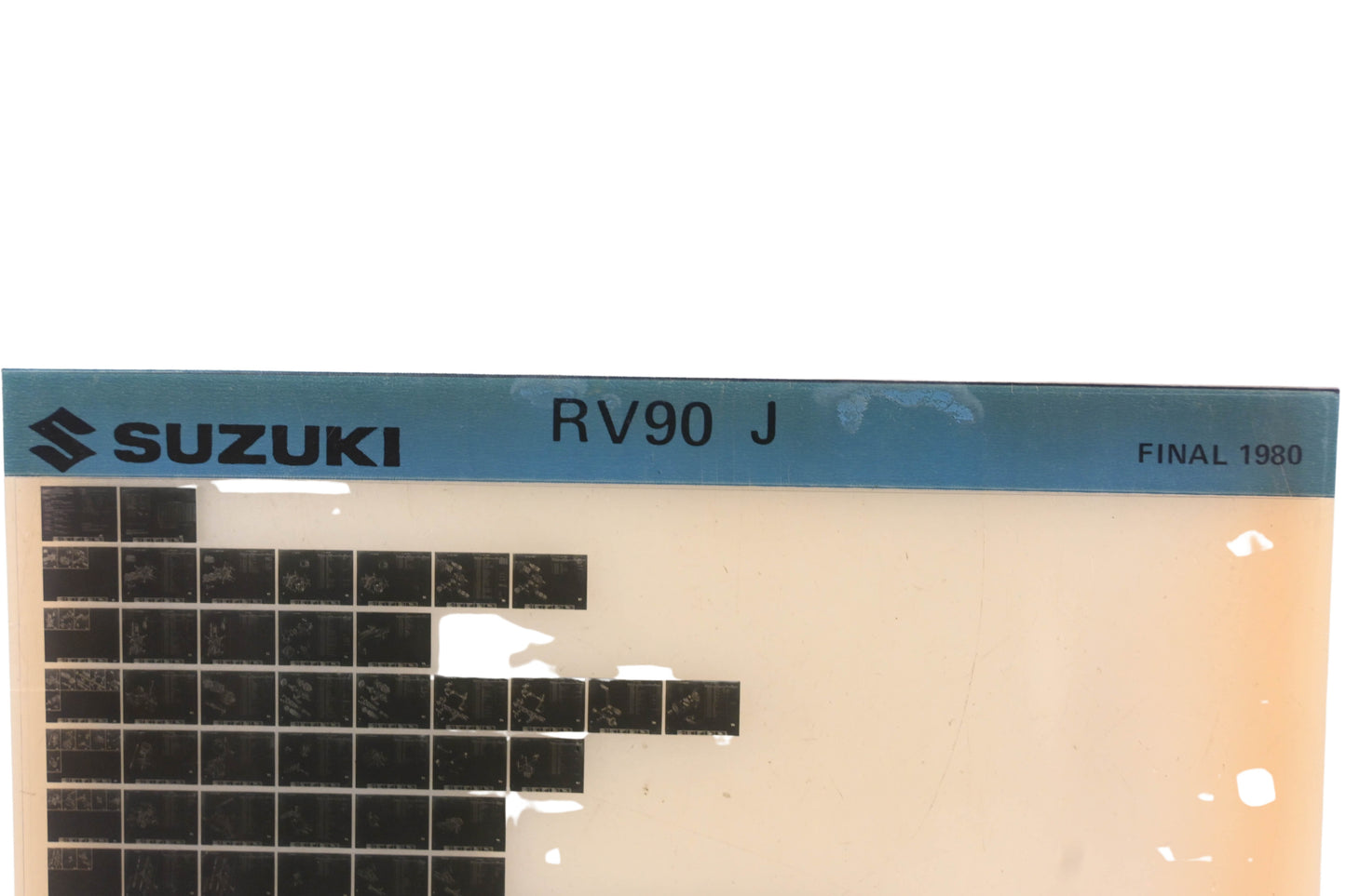 OEM Suzuki RV90J RV90J Parts Catalog Microfiche 1980 Final Edition