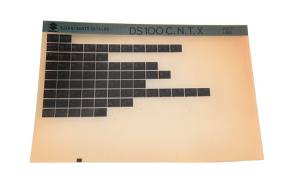 OEM Suzuki DS100CNTX DS100C,N,T,X Parts Catalog Microfiche Rev:7/1980