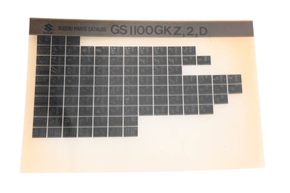OEM Suzuki GS100GKZ2D GS100GKZ,2,D Parts Catalog Microfiche