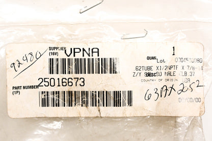 Mack 25016673, 63AX2052 Elbow Fitting NOS