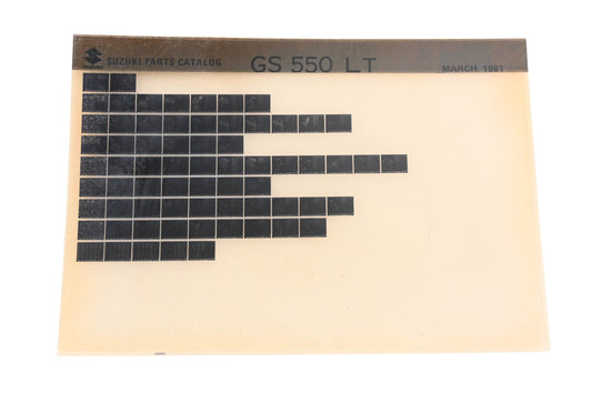 OEM Suzuki GS550LT GS550 LT Parts Catalog Microfiche Rev:3/1981