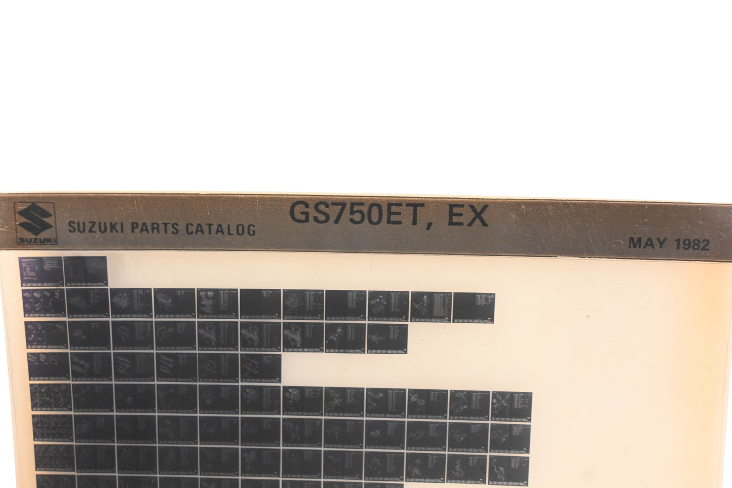 OEM Suzuki GS750ETEX GS750 ET, EX Parts Catalog Microfiche Rev:5/1982