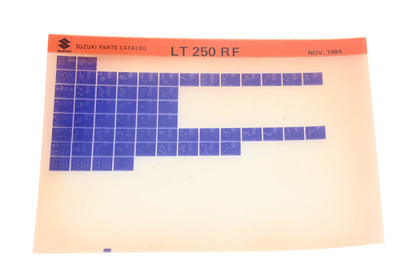 OEM Suzuki LT250RF LT250 RF Parts Catalog Microfiche Rev:11/1984
