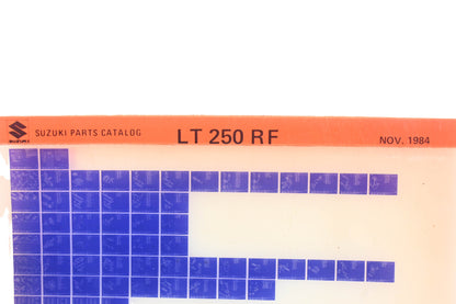 OEM Suzuki LT250RF LT250 RF Parts Catalog Microfiche Rev:11/1984