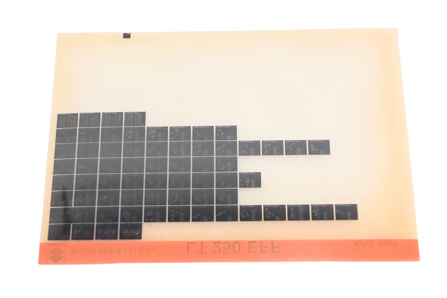 OEM Suzuki LT250EFF LT250 EFF Parts Catalog Microfiche Rev:6/1984