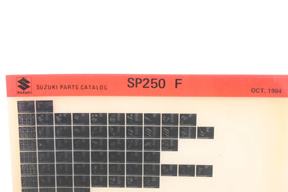 OEM Suzuki SP250F SP250 F Parts Catalog Microfiche Rev:10/1984