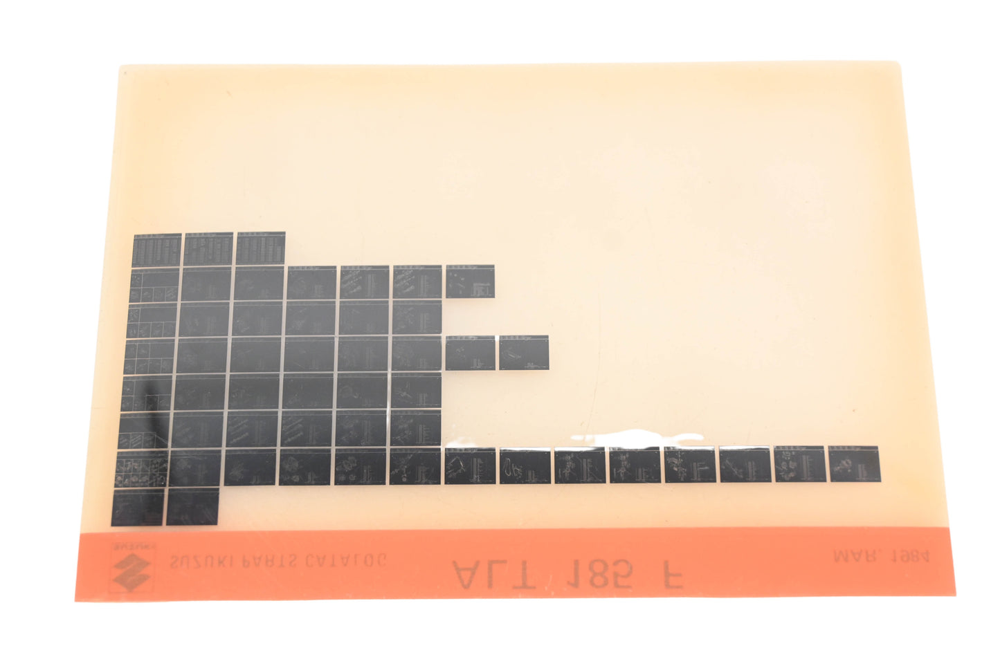 OEM Suzuki ALT185F ALT185 F Parts Catalog Microfiche Rev:3/1984
