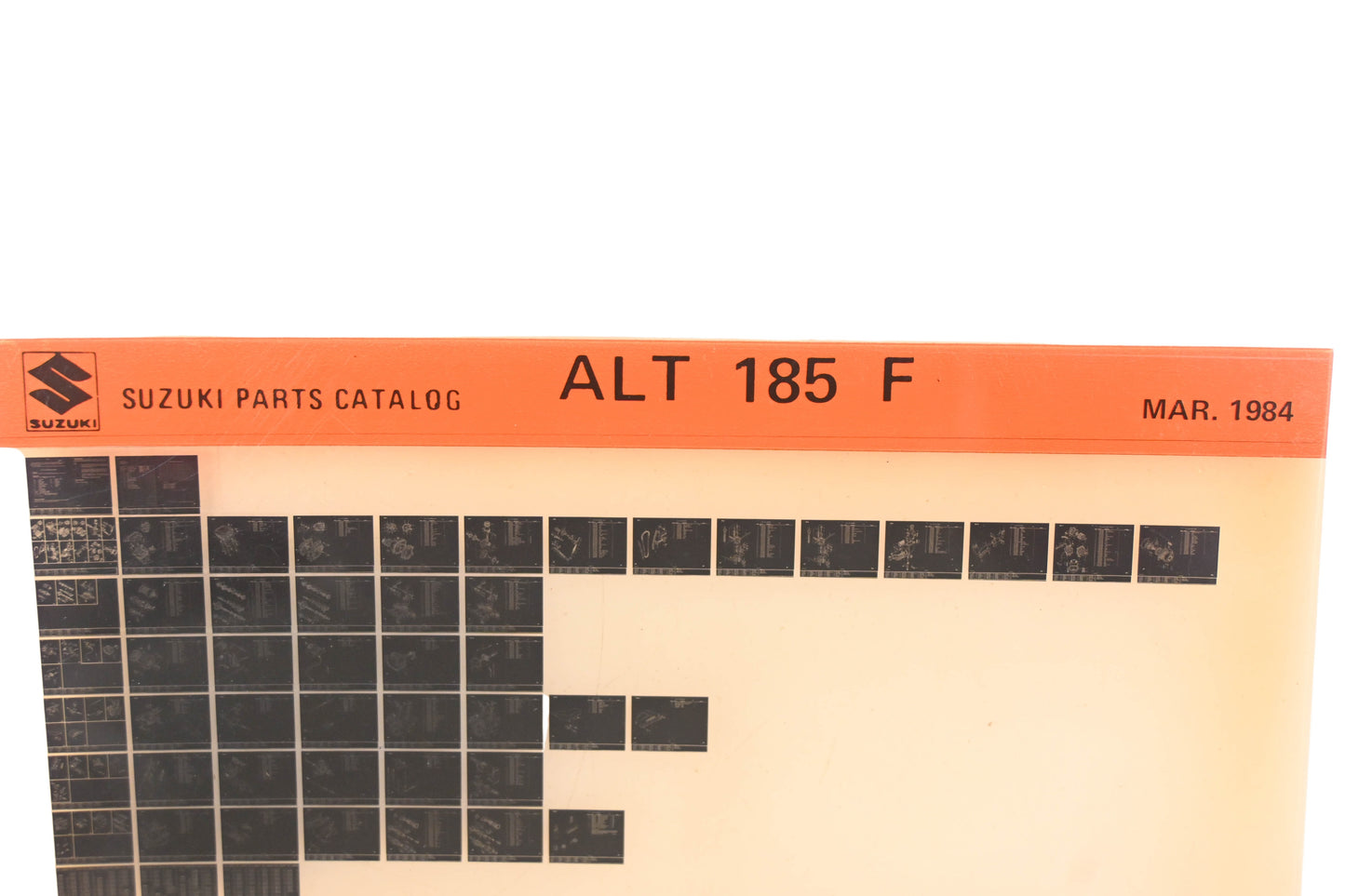 OEM Suzuki ALT185F ALT185 F Parts Catalog Microfiche Rev:3/1984