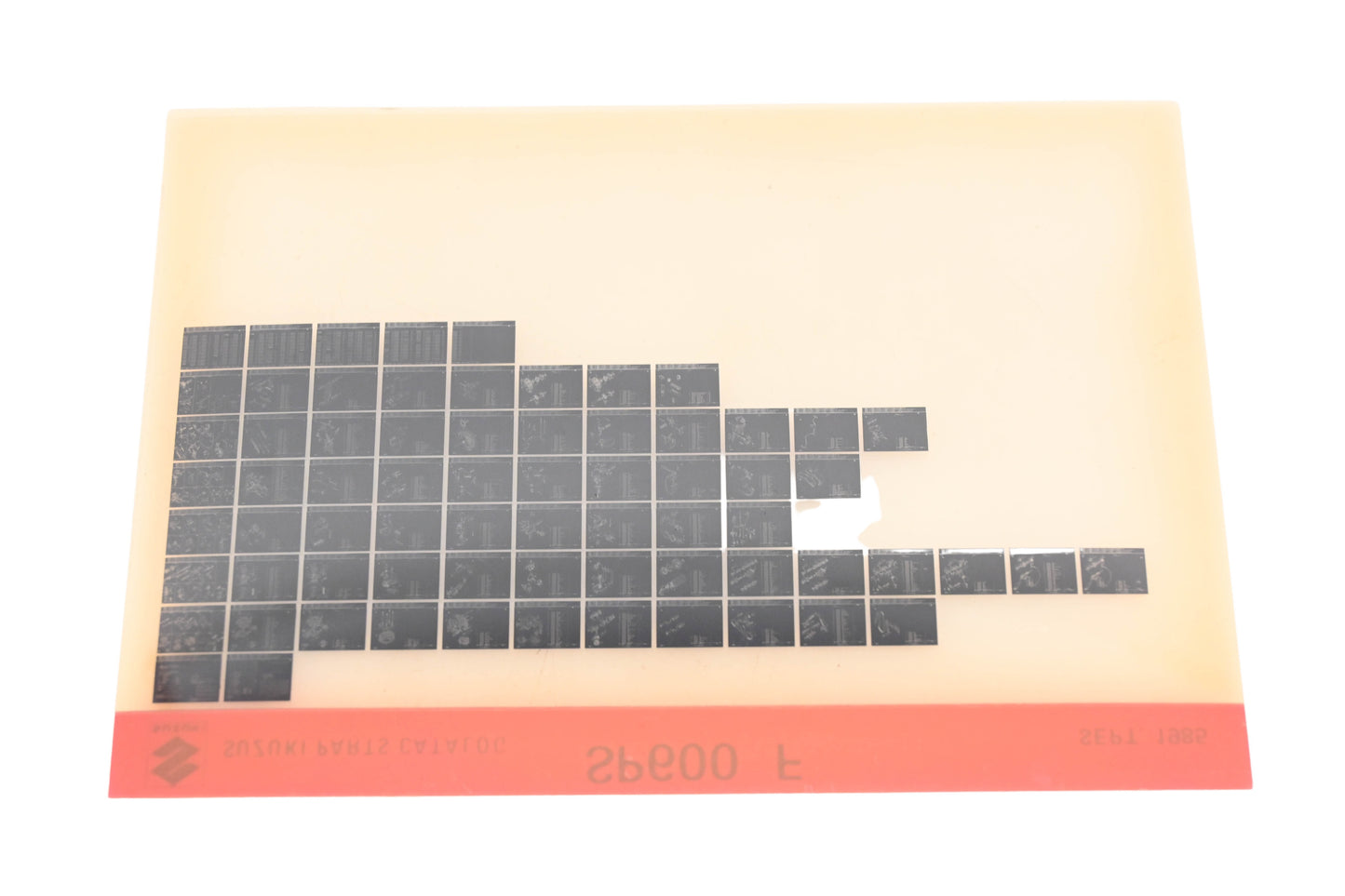 OEM Suzuki SP600F SP600 F Parts Catalog Microfiche Rev:9/1985