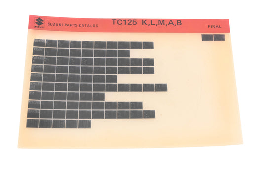 OEM Suzuki TC125KLMAB TC125 K,L,M,A,B Parts Catalog Microfiche Final Edition