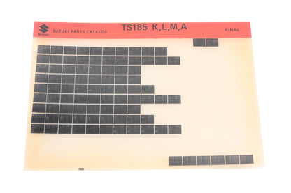 OEM Suzuki TS185KLMA TS185 K,L,M,A Parts Catalog Microfiche Final Edition