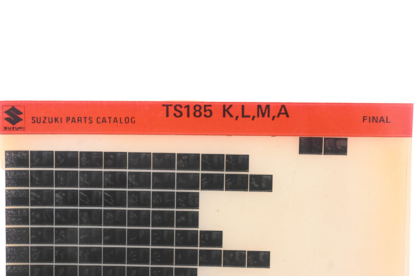 OEM Suzuki TS185KLMA TS185 K,L,M,A Parts Catalog Microfiche Final Edition