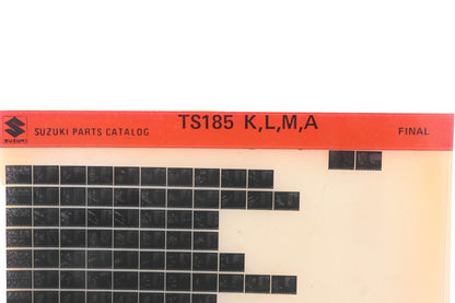 OEM Suzuki TS185KLMA TS185 K,L,M,A Parts Catalog Microfiche Final Edition
