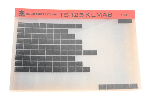 OEM Suzuki TS125KLMAB TS125 K,L,M,A,B Parts Catalog Microfiche Final Edition