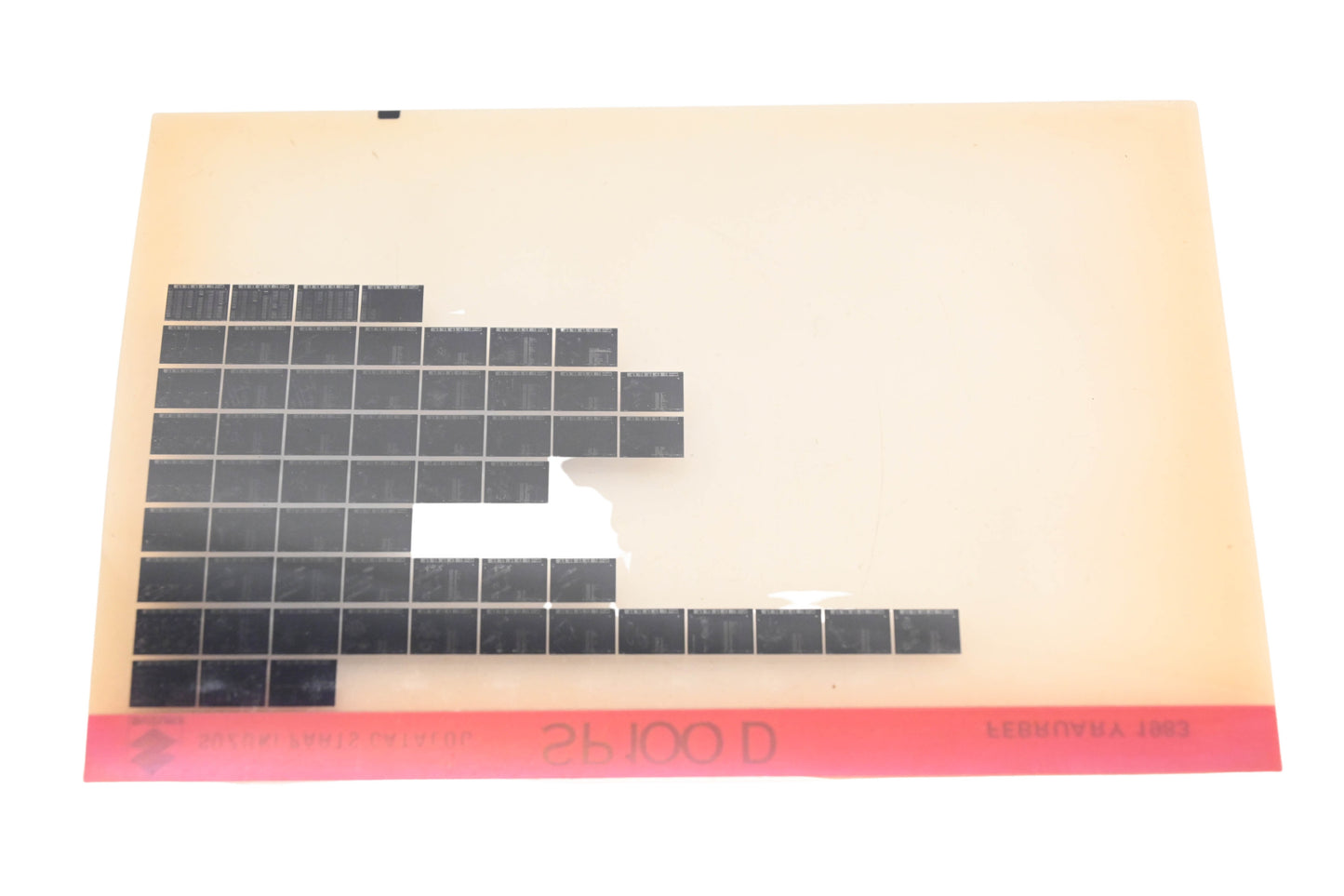 OEM Suzuki SP100D SP100 D Parts Catalog Microfiche Rev:2/1983
