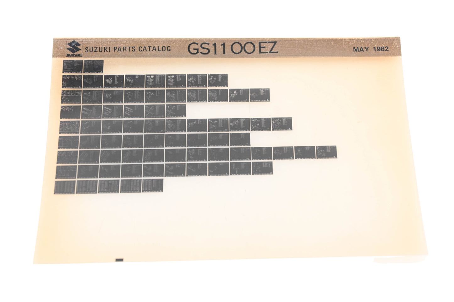 OEM Suzuki GS1100EZ GS1100 EZ Parts Catalog Microfiche Rev:3/1982